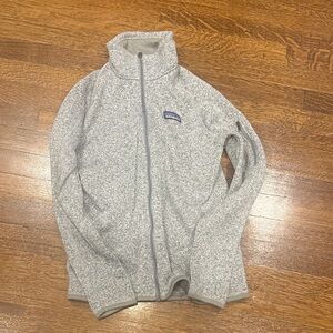 Patagonia Light Gray Zip-Up Jacket Sz Small